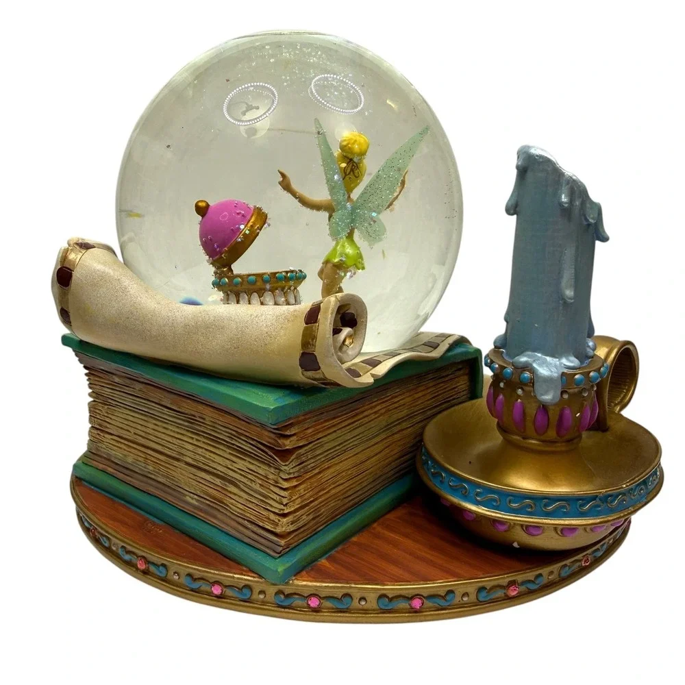 Disney Tinker Bell Mermaid Lagoon Musical Snow Globe You Can Fly Peter Pan Works